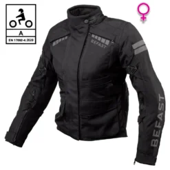 Giacca Moto Donna Befast VALCHIRIA CE Certificata LADY 3 Strati Nero