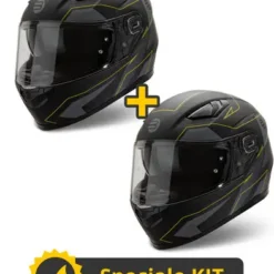 Kit Coppia Ventus Nero Giallo - 2 Caschi Integrali Befast